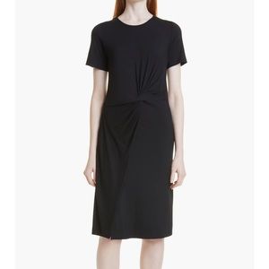 NWT Kobi Halperin Shuli black dress with ruching. Size Large.